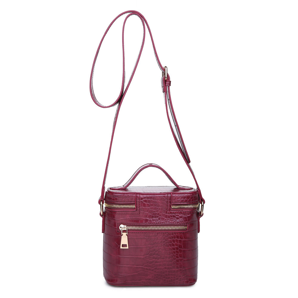 Product Image of Moda Luxe Voyage Croc Crossbody 842017115908 View 3 | Burgundy
