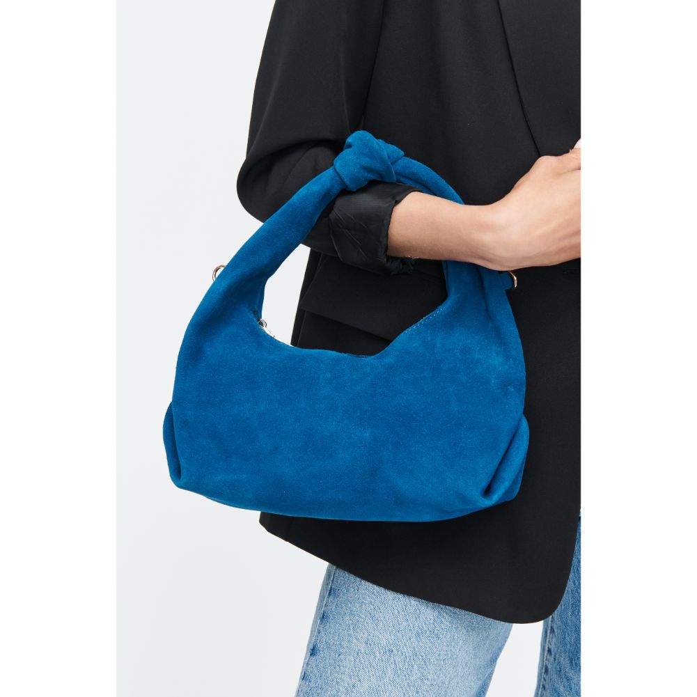 Woman wearing Teal Moda Luxe Grace Shoulder Bag 842017130420 View 4 | Teal