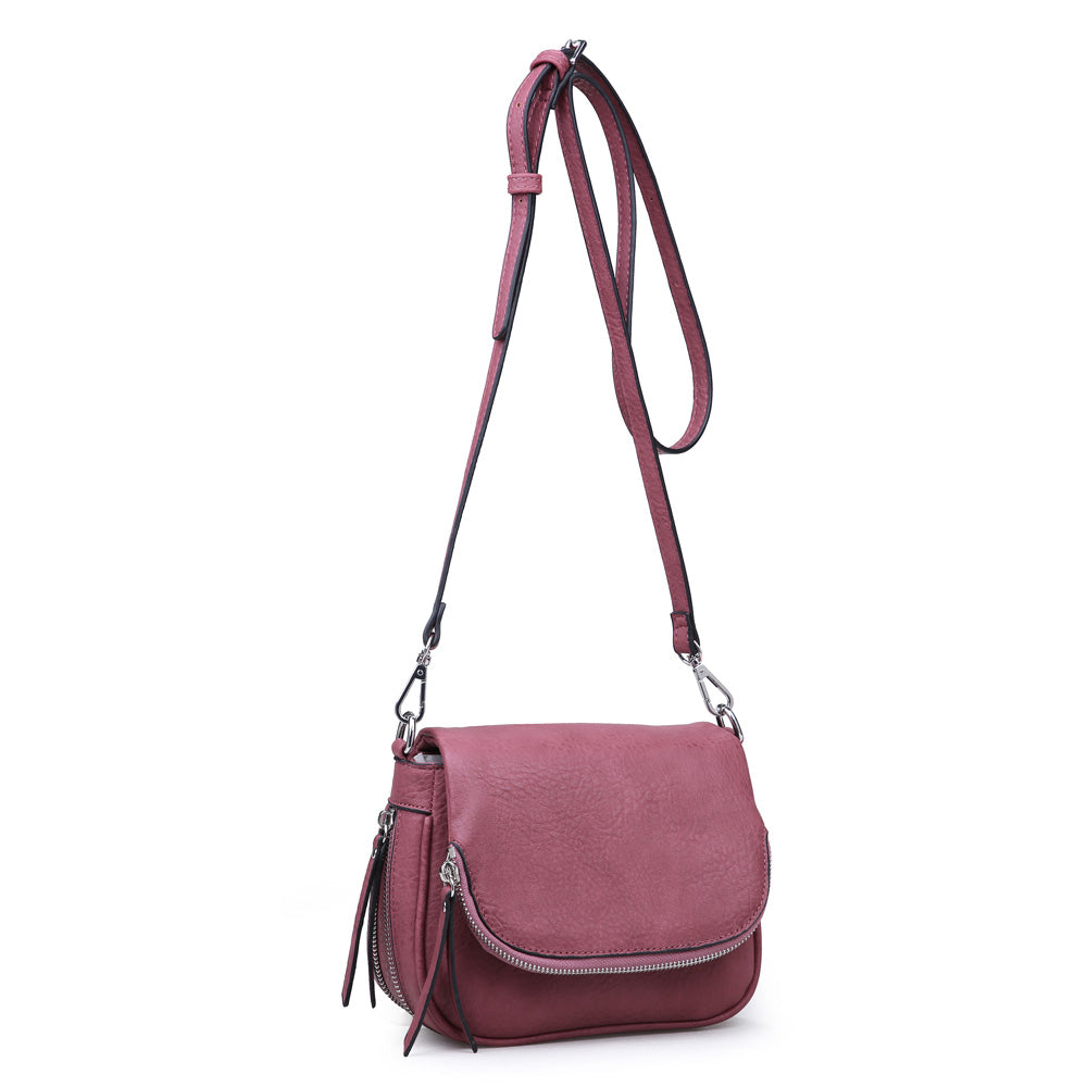 Woman wearing Mauve Moda Luxe Diva Crossbody 842017114895 View 5 | Mauve