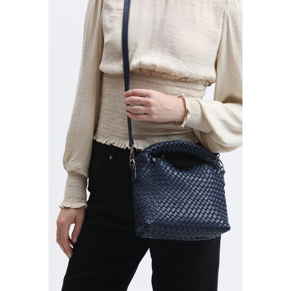 Woman wearing Midnight Moda Luxe Jessamine Crossbody 842017133063 View 4 | Midnight