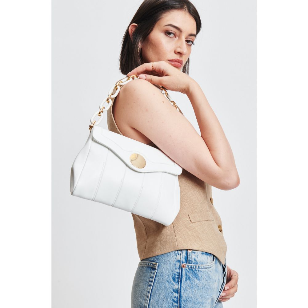 Woman wearing White Moda Luxe Larisa Crossbody 842017131359 View 2 | White