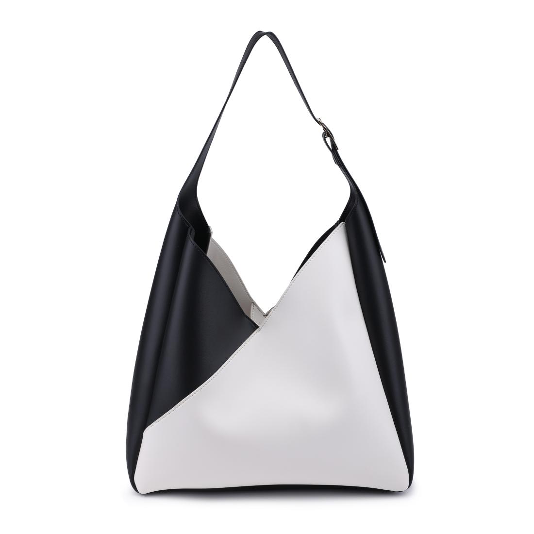 Woman wearing Ivory Black Moda Luxe Frankie Hobo 842017138518 View 7 | Ivory Black