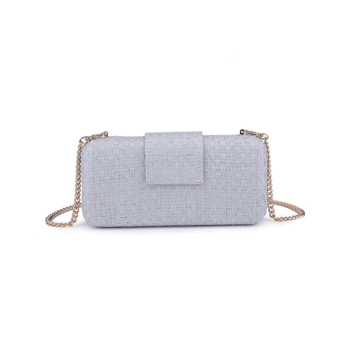 Woman wearing Grey Moda Luxe Sylvi Evening Bag 842017138204 View 7 | Grey