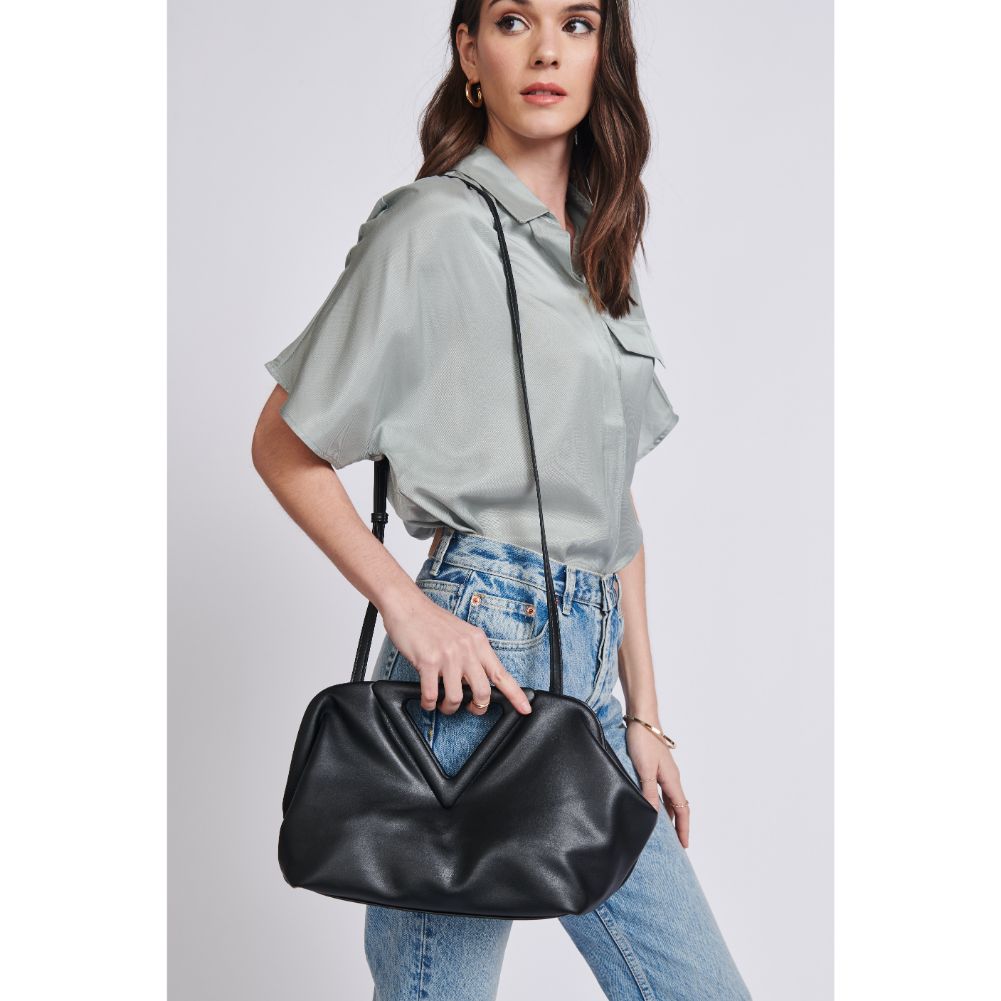 Woman wearing Black Moda Luxe Kendra Crossbody 842017129035 View 1 | Black