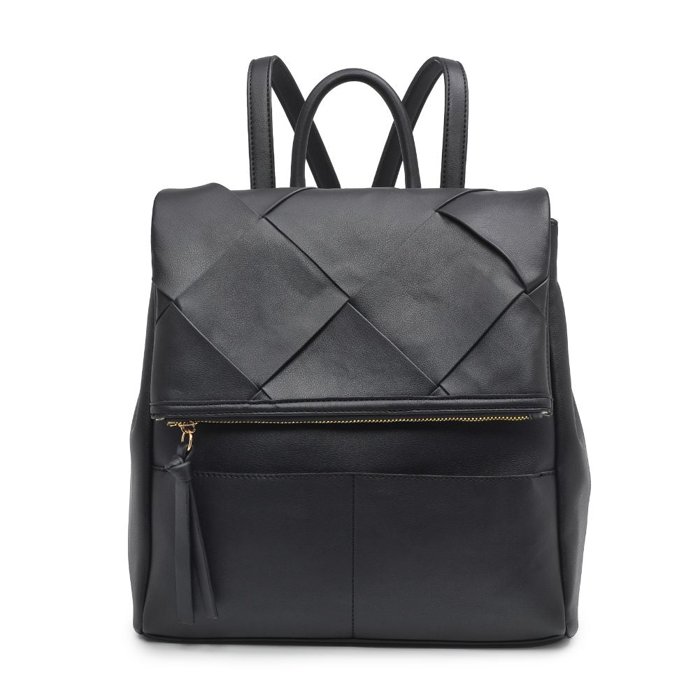 Woman wearing Black Moda Luxe Ryan Backpack 842017128786 View 5 | Black