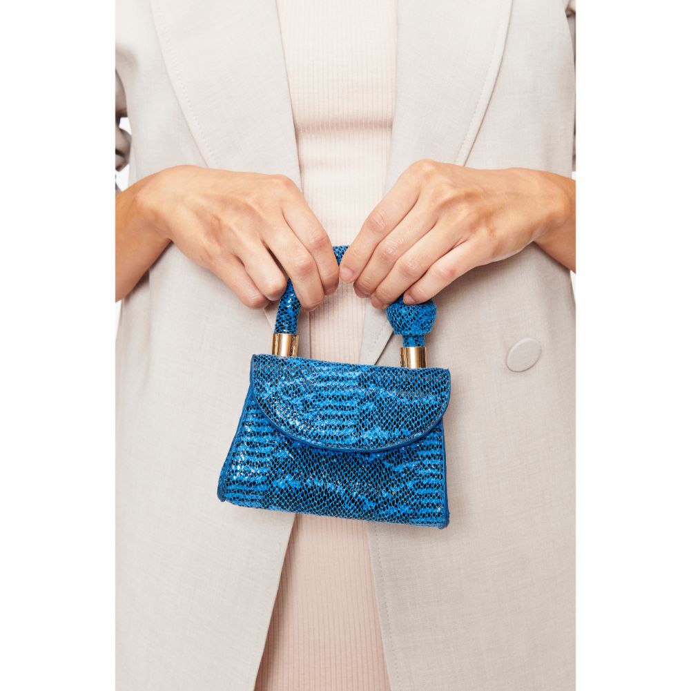 Woman wearing Blue Multi Moda Luxe Anna Crossbody 842017128496 View 1 | Blue Multi