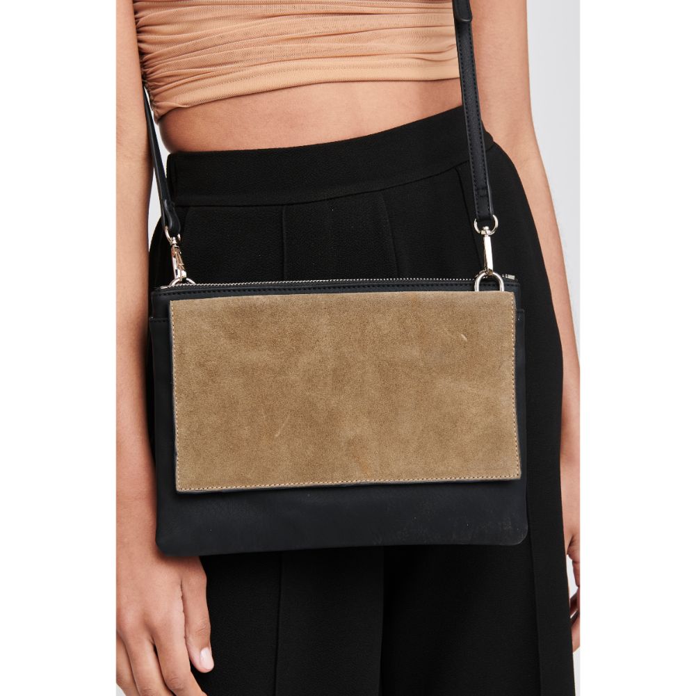 Woman wearing Olive Moda Luxe Regan Crossbody 842017109600 View 2 | Olive