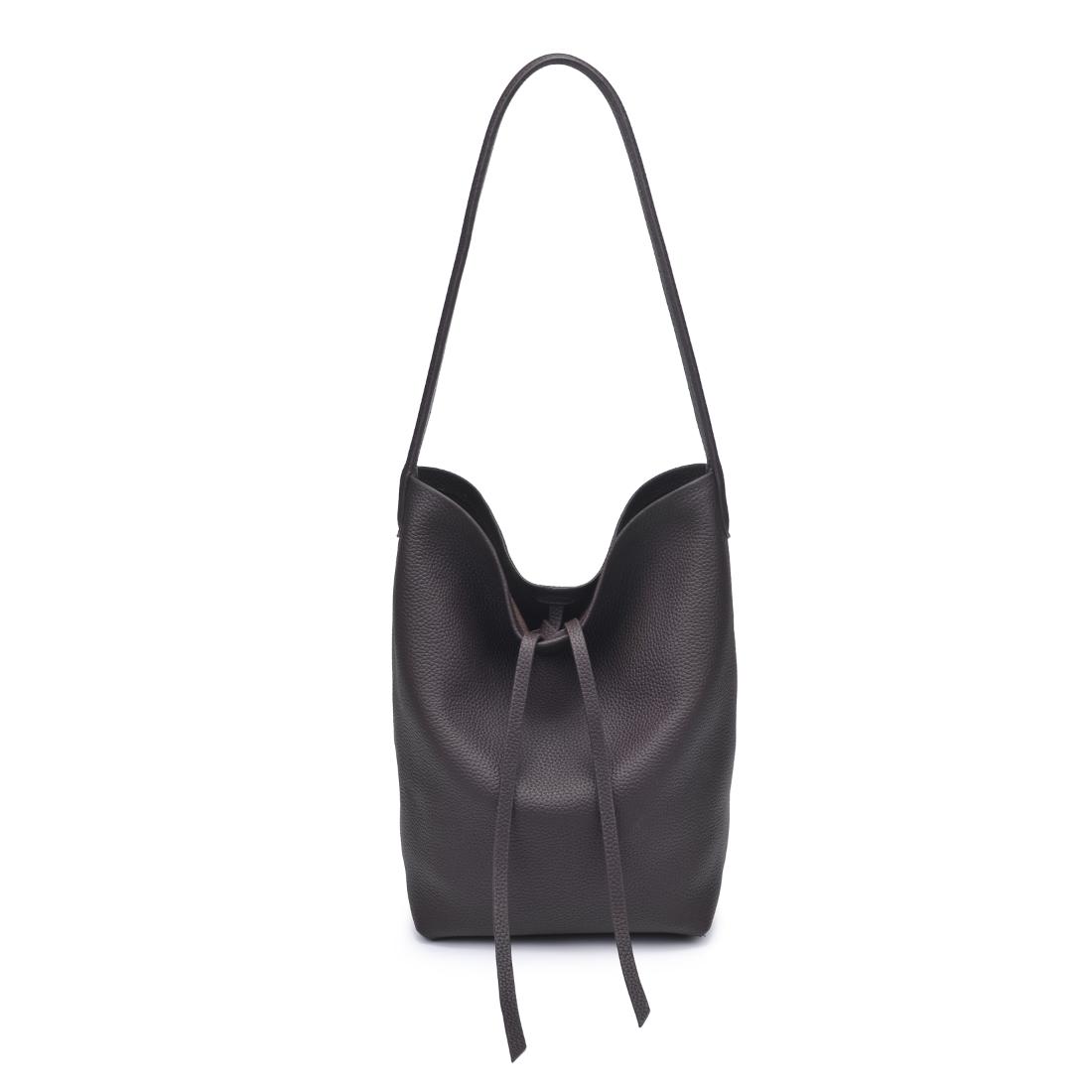 Woman wearing Chocolate Moda Luxe Odette Bucket 842017138976 View 5 | Chocolate