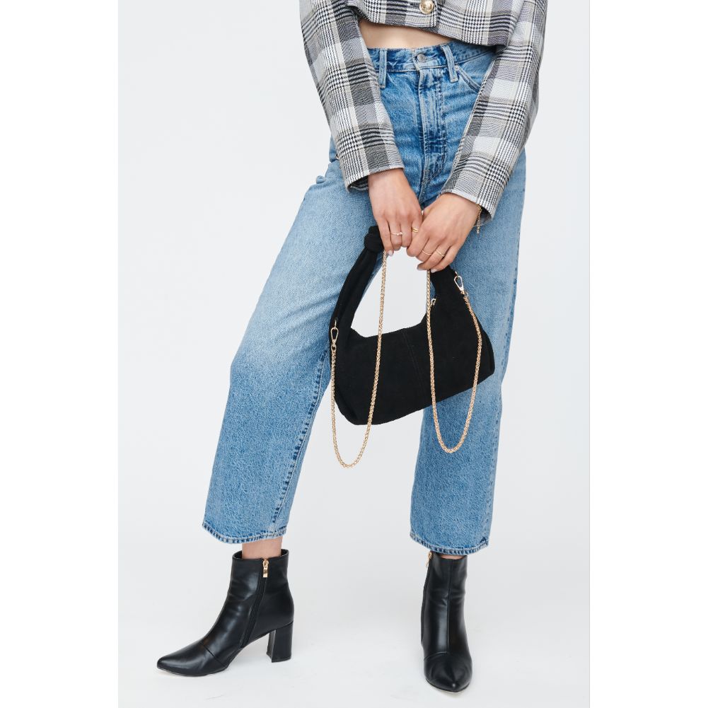 Woman wearing Black Moda Luxe Grace Shoulder Bag 842017130406 View 2 | Black