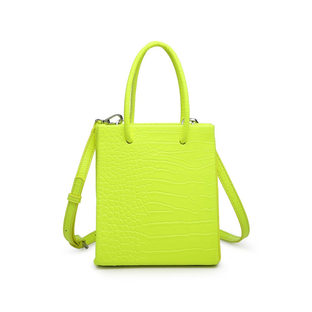 Product Image of Moda Luxe Peyton Croc Crossbody 842017125259 View 1 | Neon Yellow