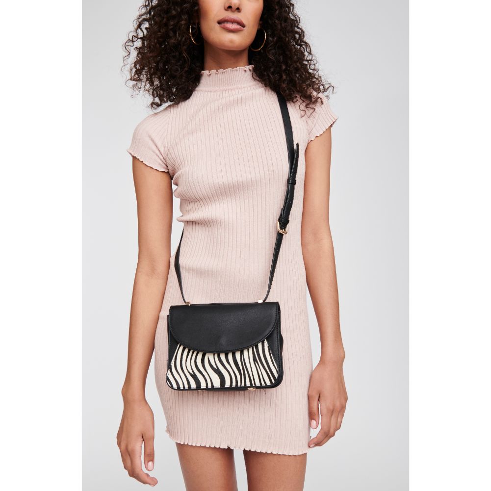 Woman wearing Zebra Moda Luxe Fifi Crossbody 842017120841 View 1 | Zebra
