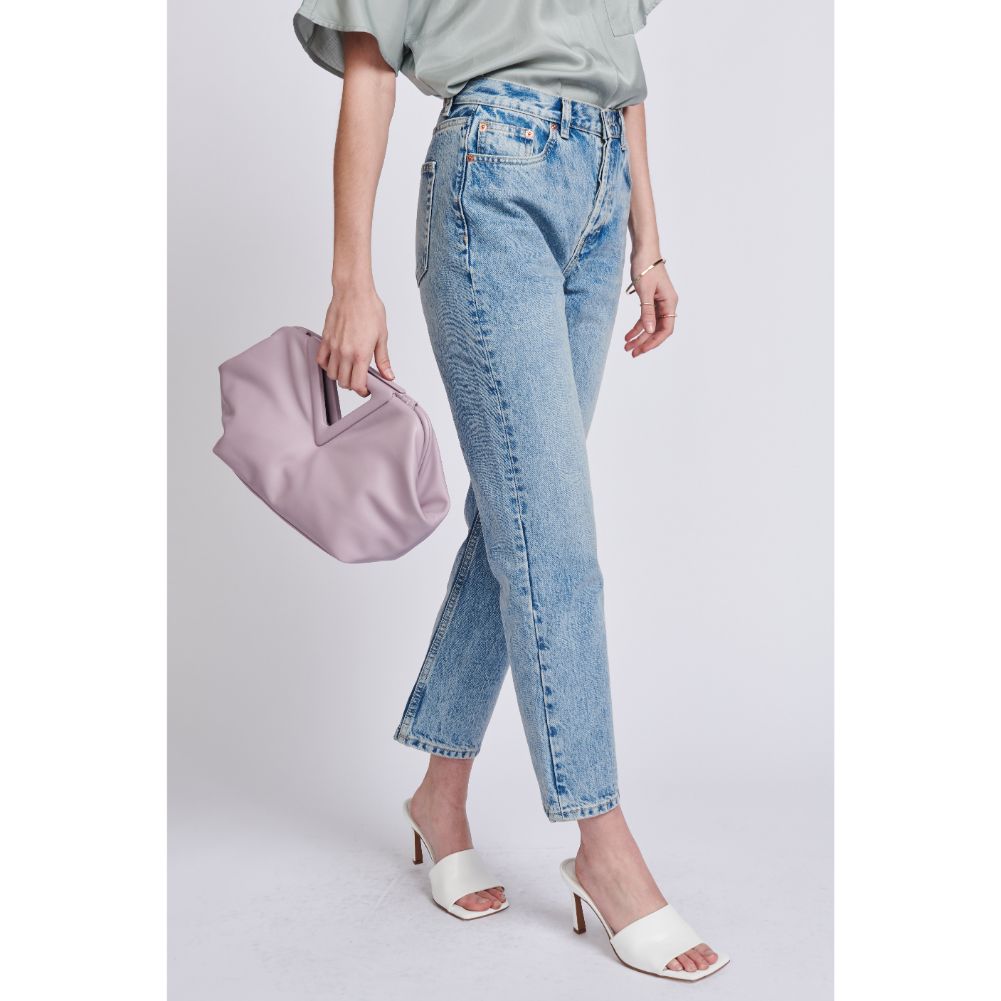 Woman wearing Lavender Moda Luxe Kendra Crossbody 842017129066 View 2 | Lavender
