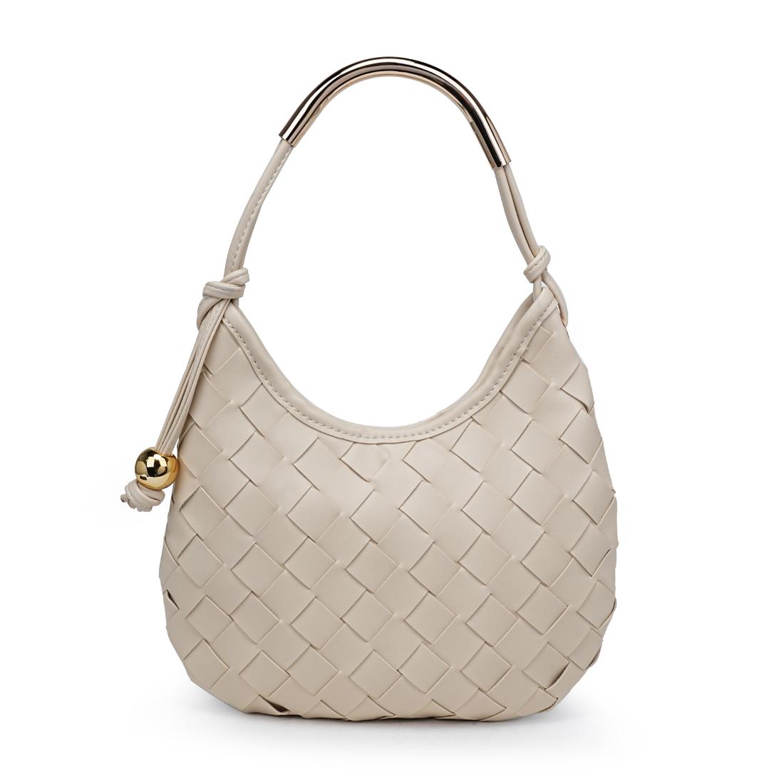 Woman wearing Oatmilk Moda Luxe Lucia Hobo 842017141228 View 5 | Oatmilk