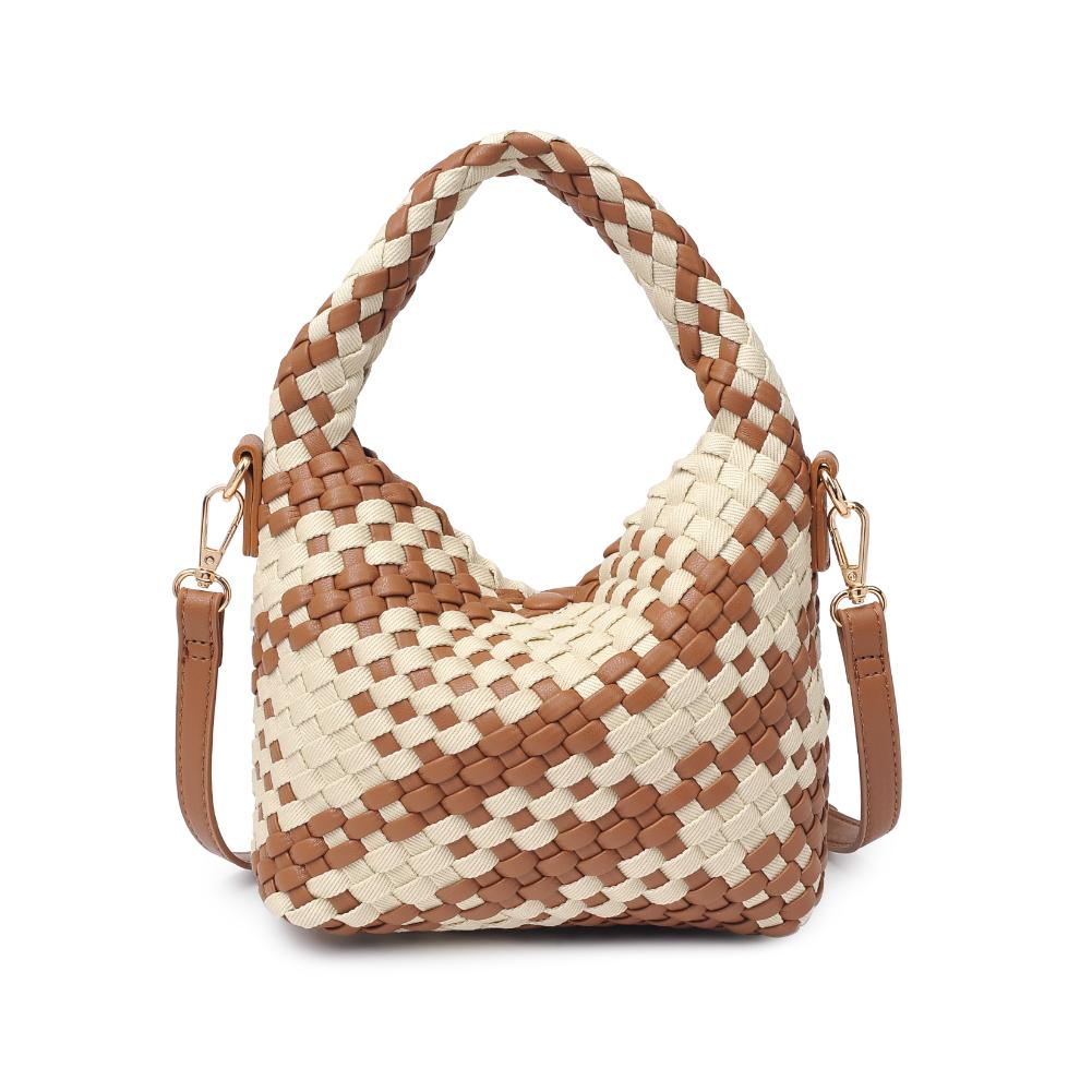 Woman wearing Chocolate Ivory Moda Luxe Jessamine Crossbody 842017135739 View 7 | Chocolate Ivory
