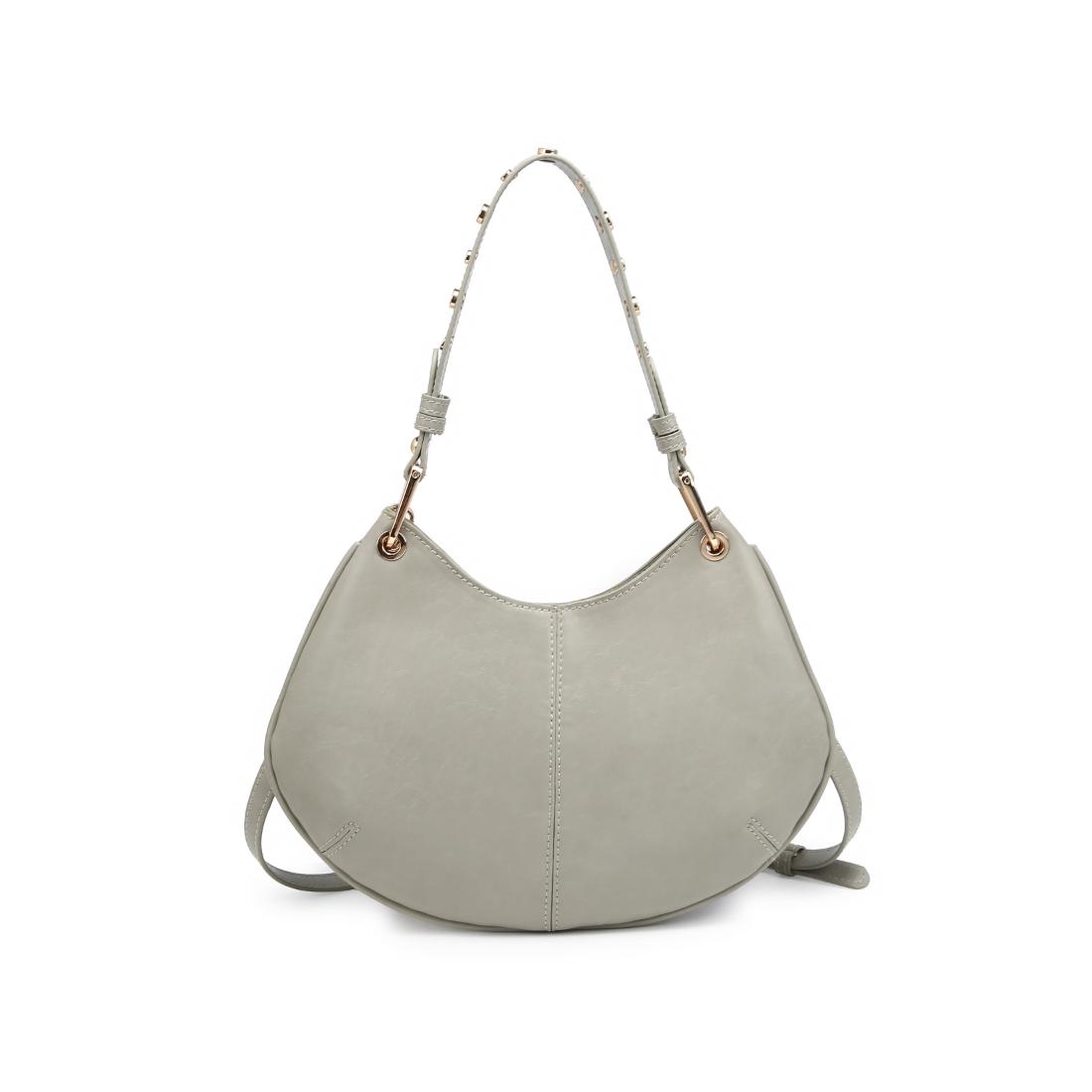 Woman wearing Sage Grey Moda Luxe Nova Crossbody 842017139652 View 7 | Sage Grey