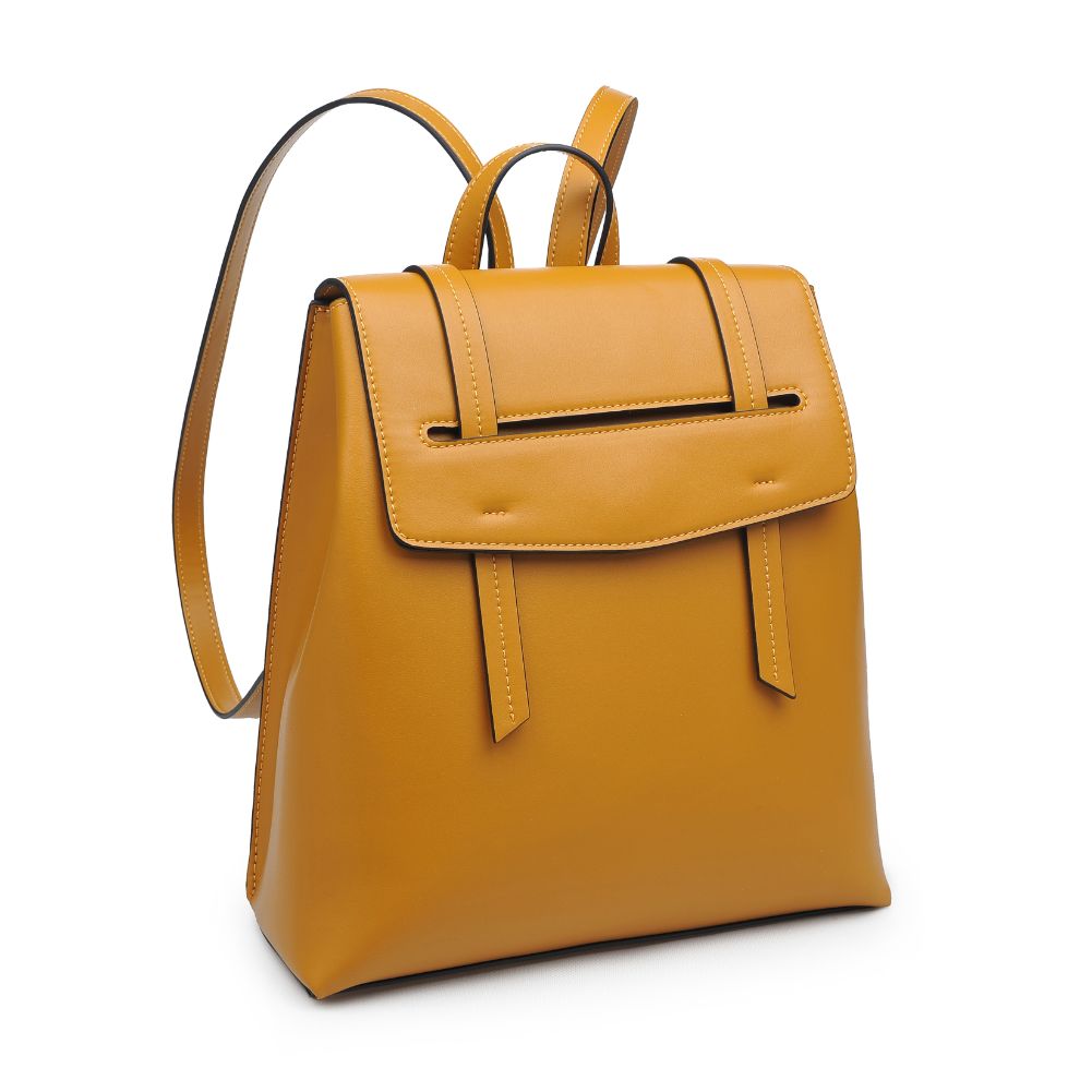 Product Image of Moda Luxe Parker Backpack 842017122388 View 6 | Mustard