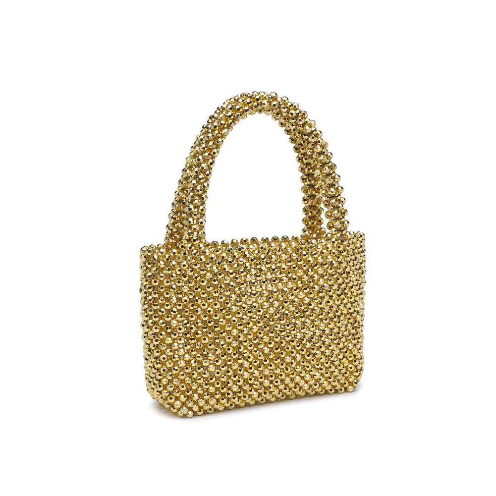 Woman wearing Gold Moda Luxe Donna Evening Bag 842017133100 View 6 | Gold