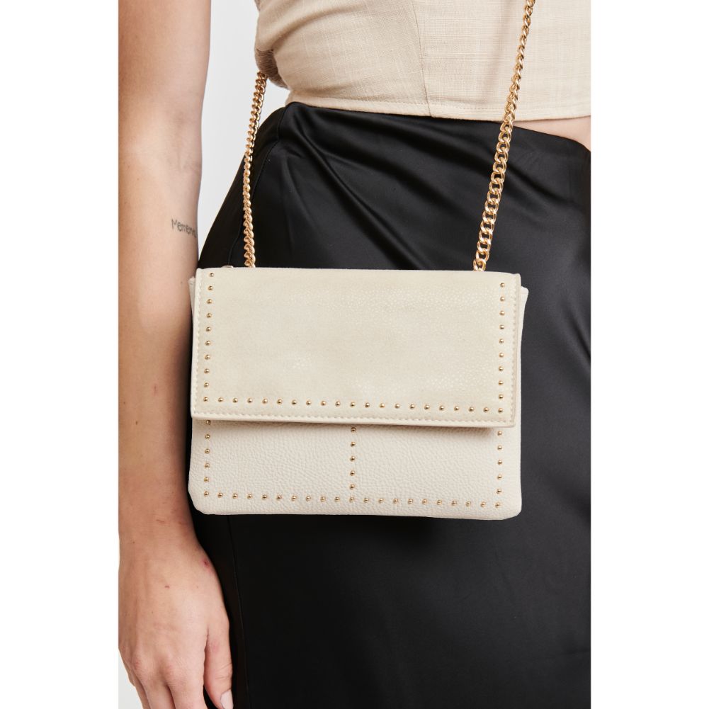 Woman wearing Cream Moda Luxe Fate Crossbody 842017111603 View 2 | Cream