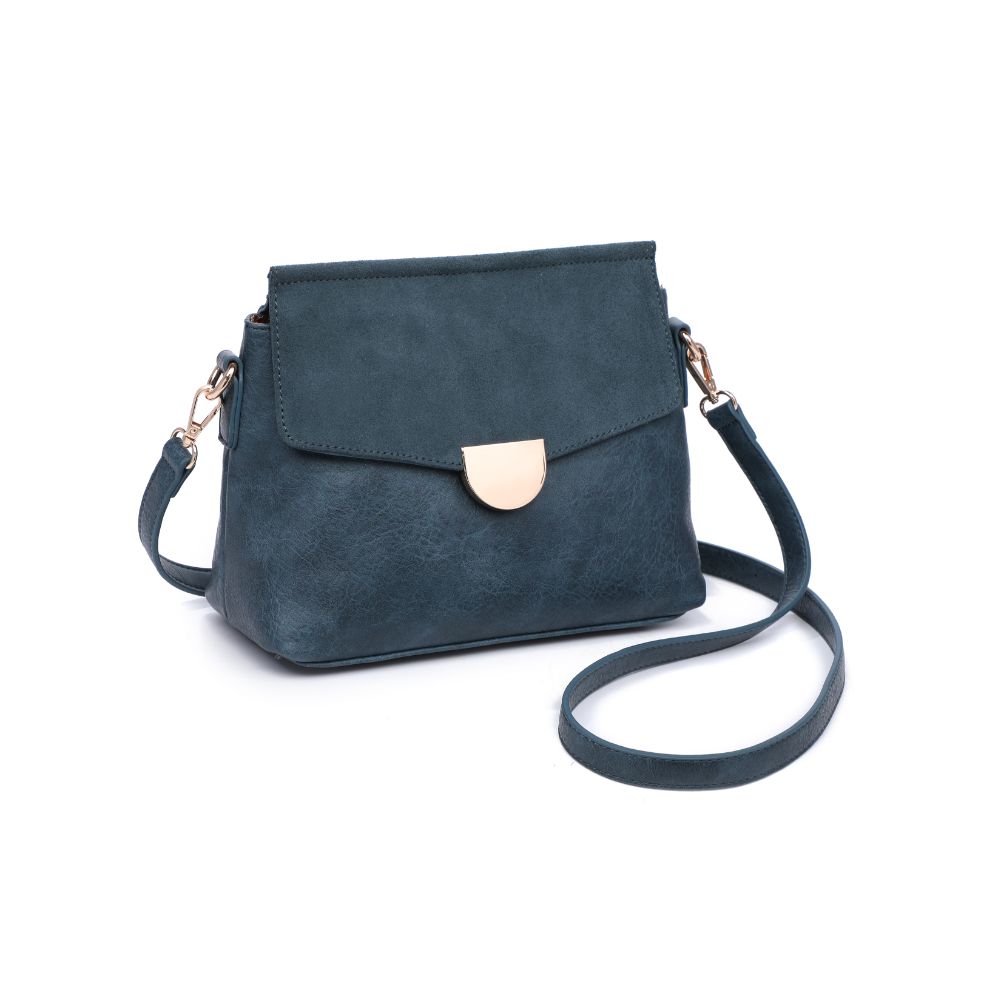 Woman wearing Teal Moda Luxe Abby Crossbody 842017128632 View 6 | Teal