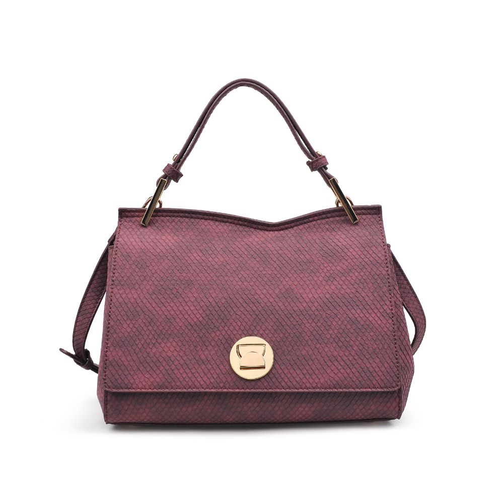Product Image of Moda Luxe Camila Snake Satchel 842017121633 View 5 | Oxblood
