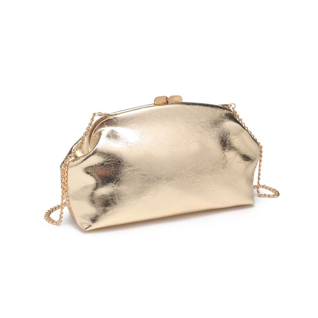 Product Image of Moda Luxe Camille Clutch 842017139195 View 6 | Gold