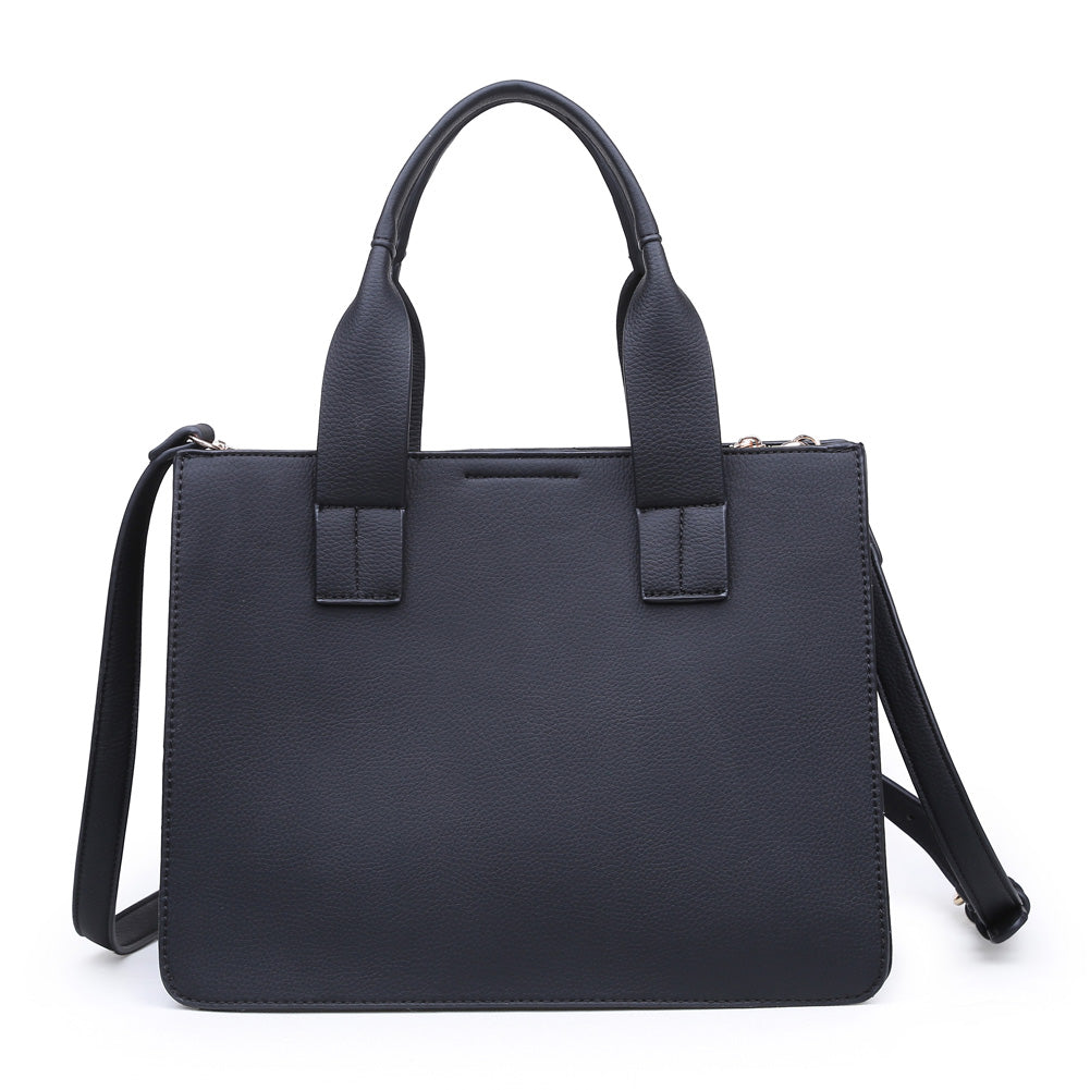 Product Image of Moda Luxe Kelly Satchel 842017116318 View 3 | Black