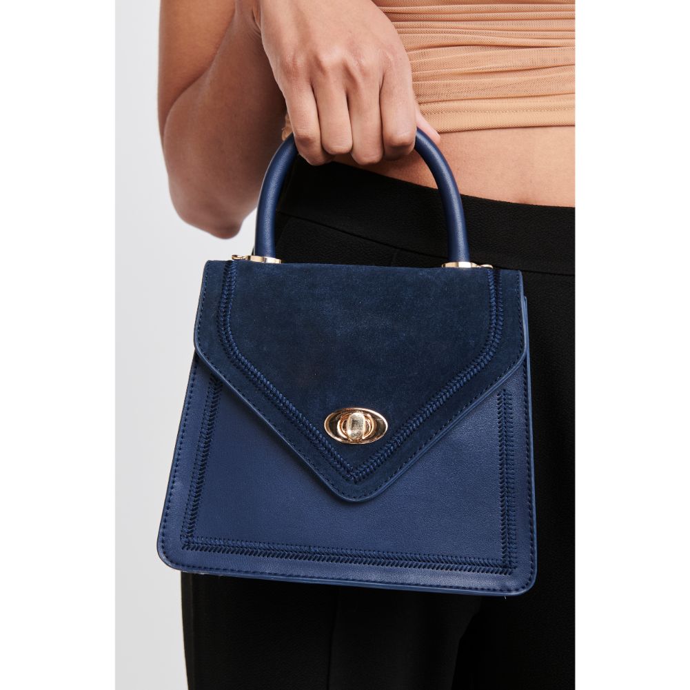 Woman wearing Midnight Moda Luxe Marie Crossbody 842017121220 View 2 | Midnight