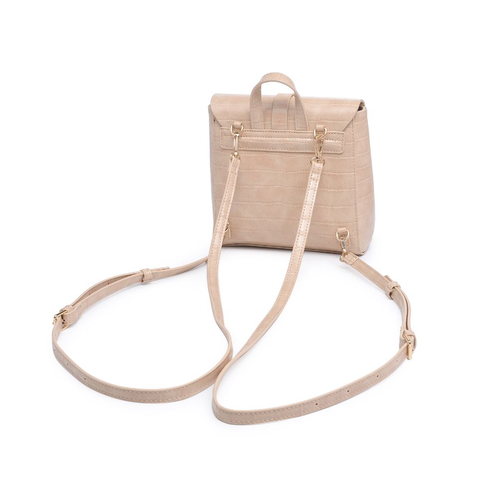 Woman wearing Natural Moda Luxe Claire Backpack 842017128908 View 7 | Natural