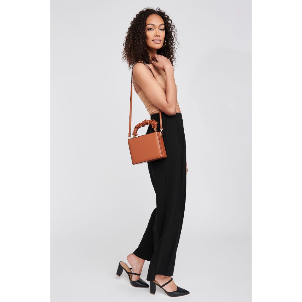 Woman wearing Tan Moda Luxe Kaia Crossbody 842017126140 View 4 | Tan