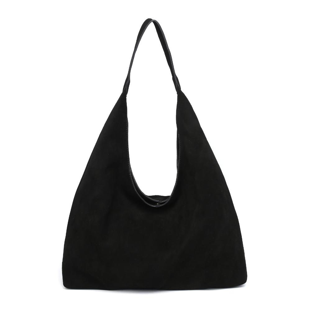 Woman wearing Black Moda Luxe Amber Hobo 842017137030 View 5 | Black