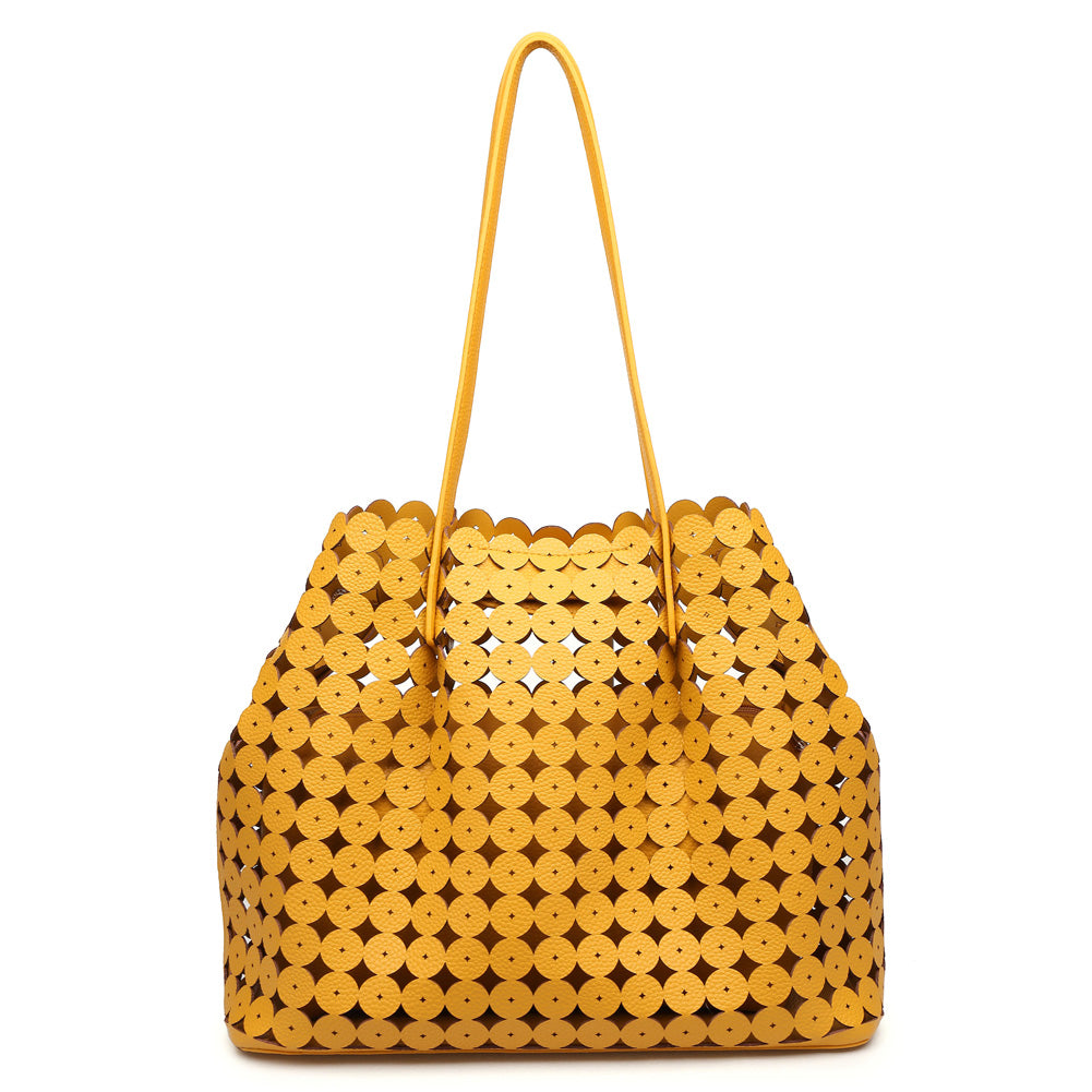 Product Image of Moda Luxe Casablanca Tote 842017110996 View 1 | Mustard