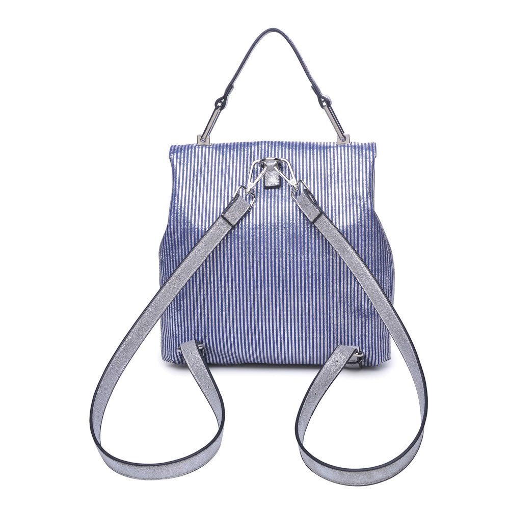 Product Image of Moda Luxe Antoinette-Striped Backpack 842017112105 View 3 | Blue
