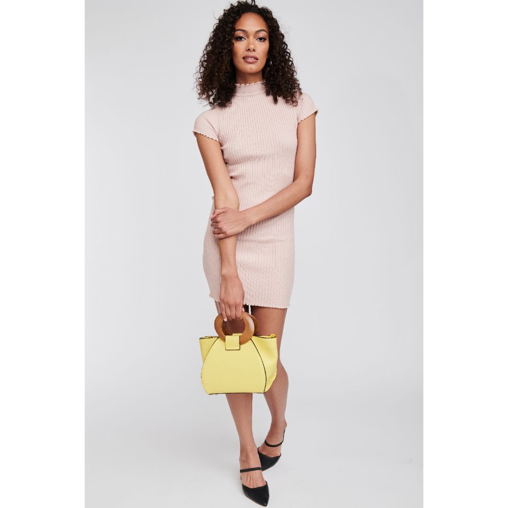 Woman wearing Sunflower Moda Luxe Cora Crossbody 842017124290 View 3 | Sunflower