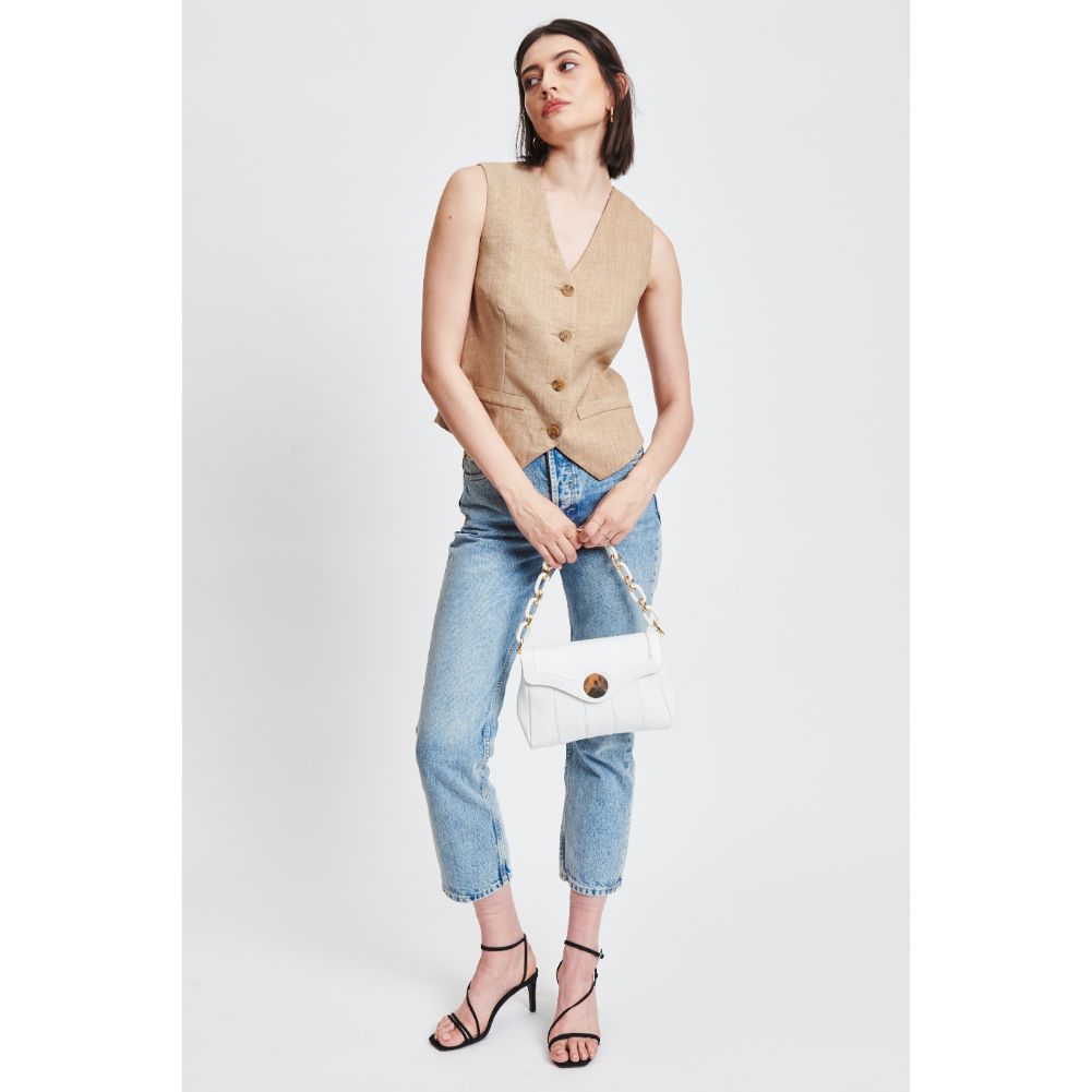 Woman wearing White Moda Luxe Larisa Crossbody 842017131359 View 3 | White