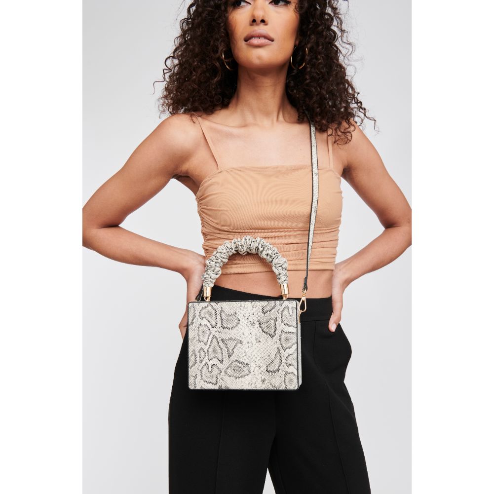 Woman wearing Black White Moda Luxe Kaia Crossbody 842017127529 View 1 | Black White