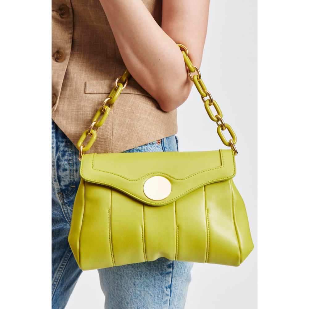 Woman wearing Lime Moda Luxe Larisa Crossbody 842017131366 View 4 | Lime