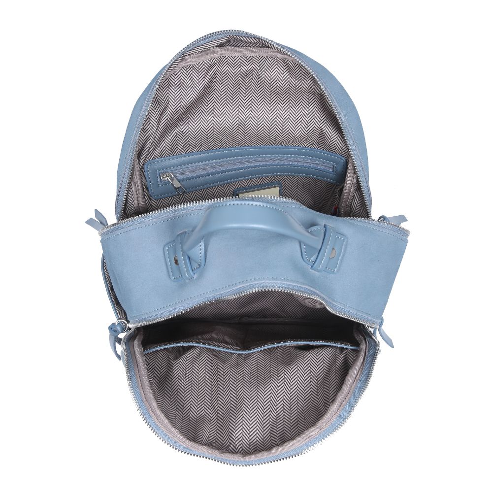 Product Image of Moda Luxe Blair Backpack 842017127383 View 4 | Blue Fog