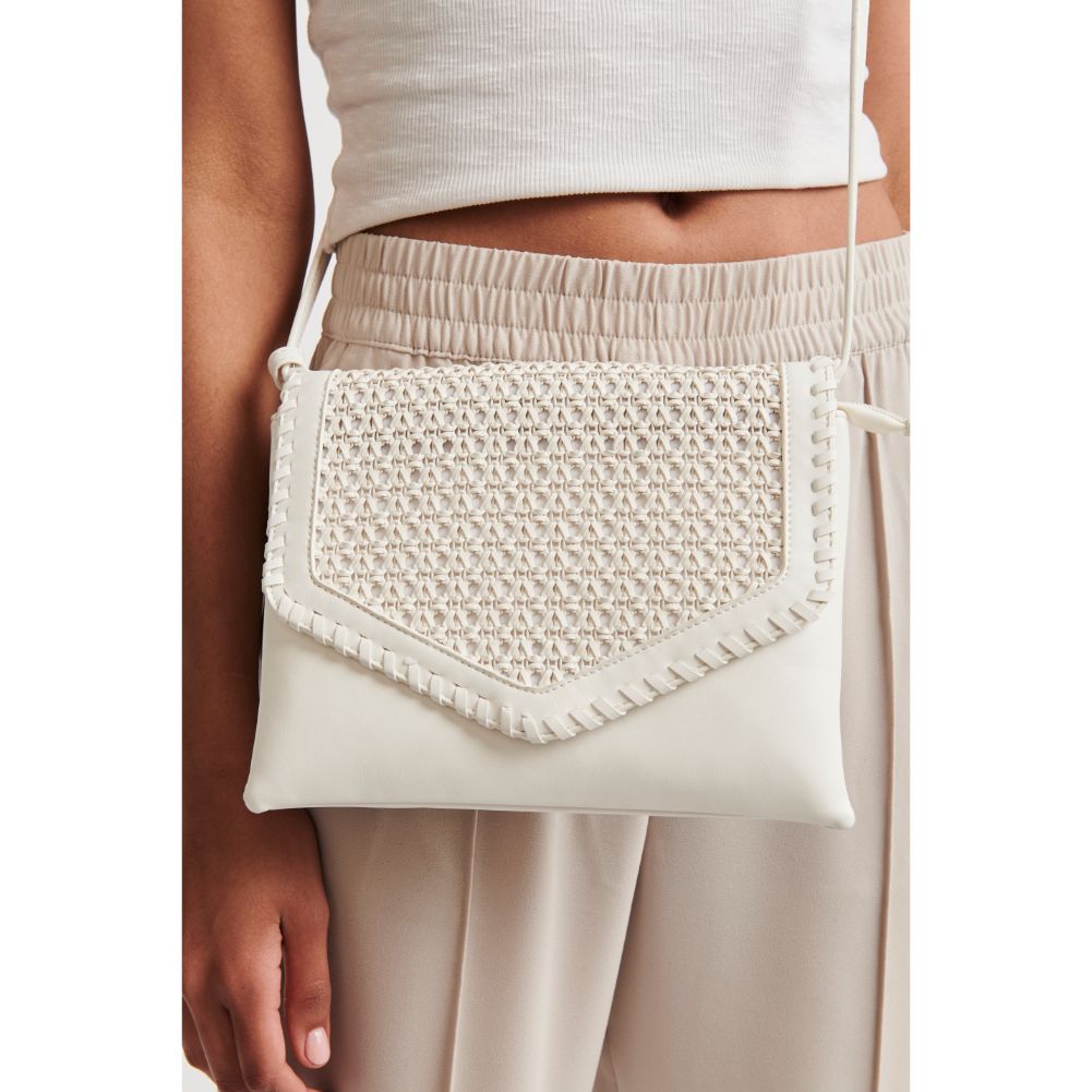Woman wearing White Moda Luxe Malta Crossbody 842017124047 View 2 | White