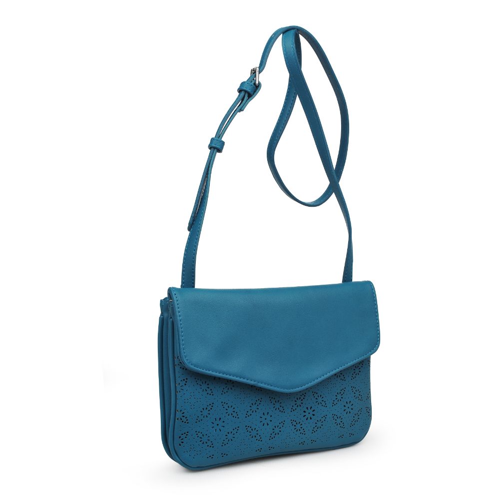 Product Image of Moda Luxe Tate-Perf Crossbody 842017121404 View 6 | Teal