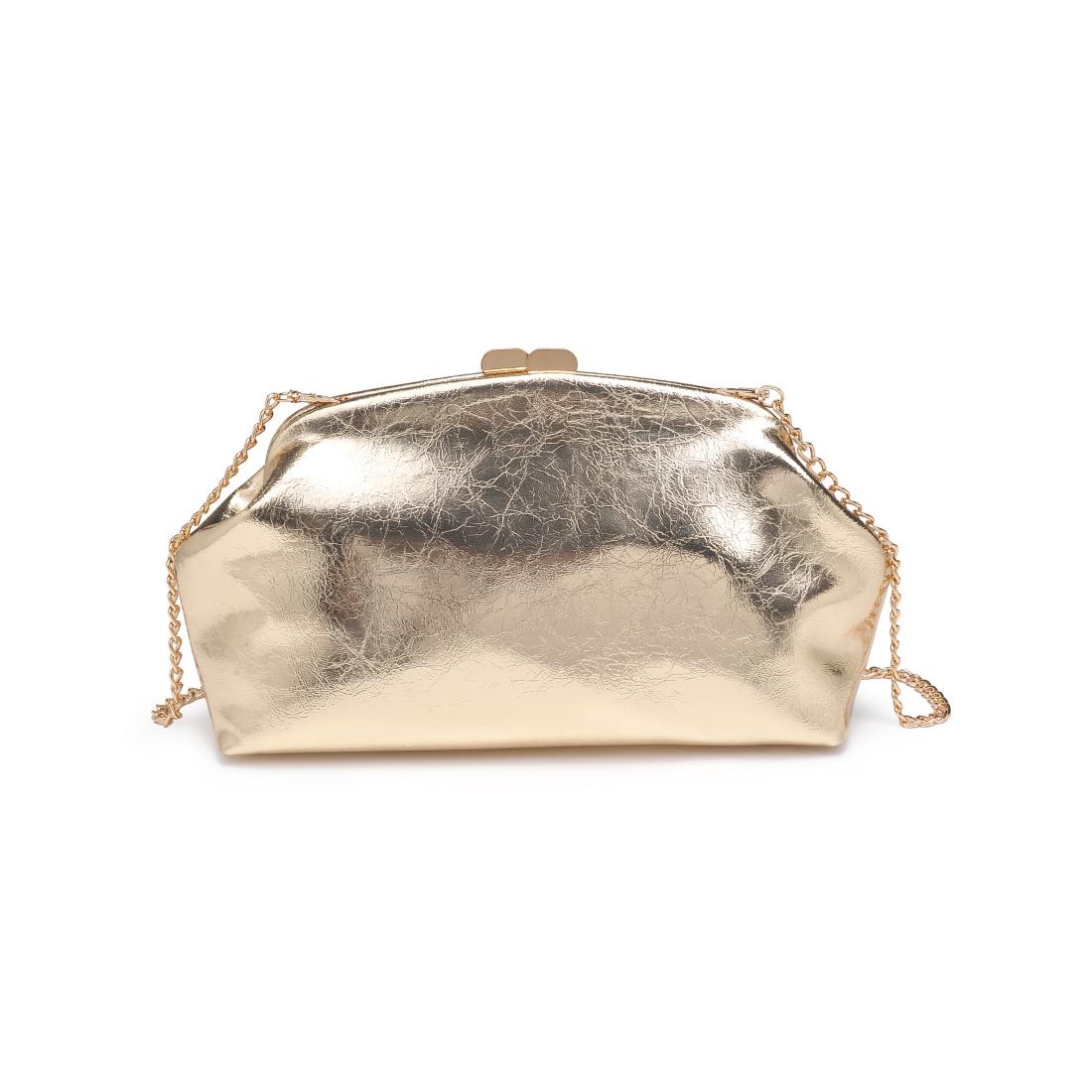 Product Image of Moda Luxe Camille Clutch 842017139195 View 5 | Gold