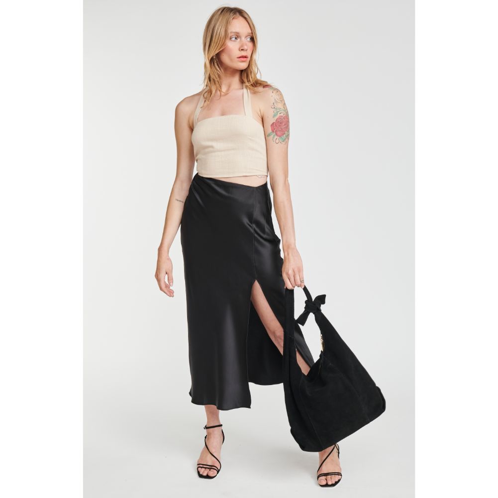 Woman wearing Black Moda Luxe Emma Hobo 842017116813 View 2 | Black