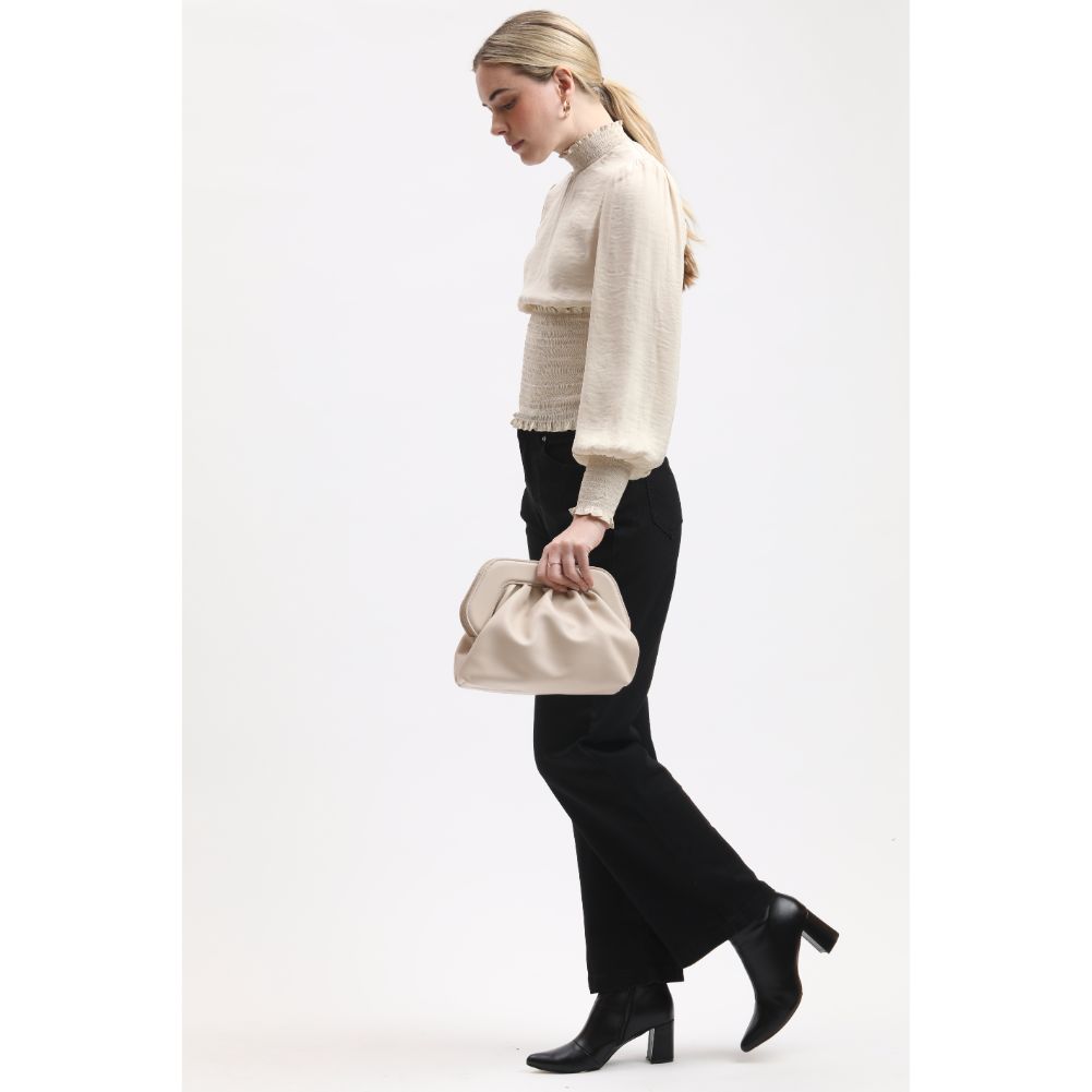Woman wearing Ivory Moda Luxe Charlotte Crossbody 842017134114 View 3 | Ivory