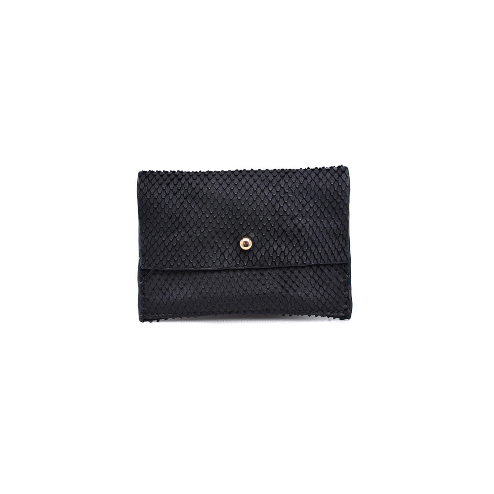 Product Image of Moda Luxe Elle Lizard Card Holder 842017119982 View 1 | Black