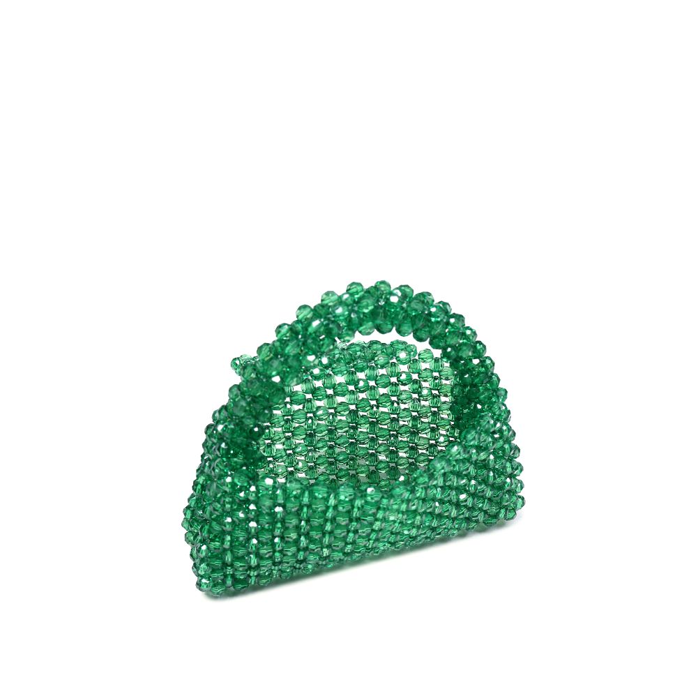 Woman wearing Green Moda Luxe Dolly Evening Bag 842017133445 View 9 | Green