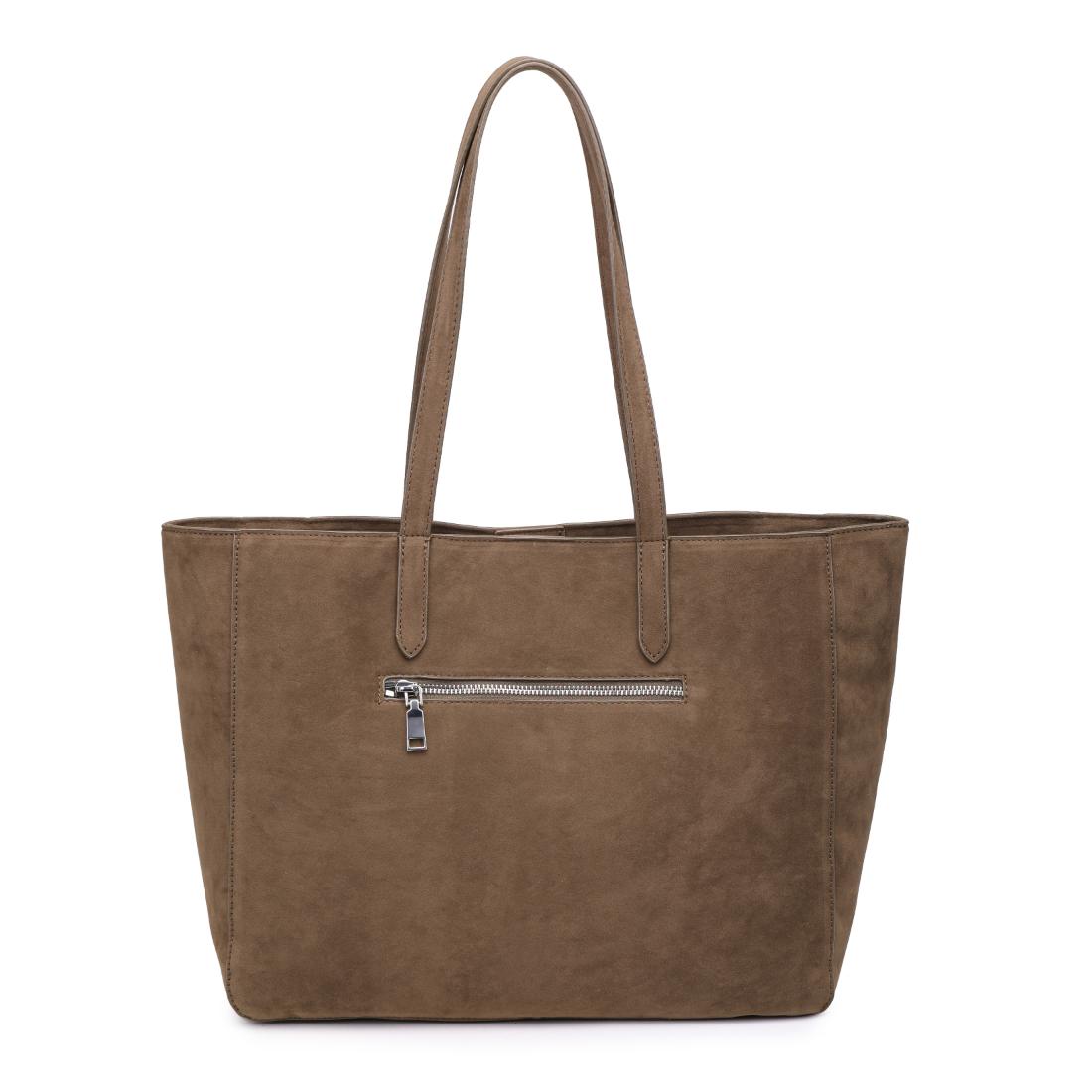 Woman wearing Olive Moda Luxe Karli Tote 842017139928 View 7 | Olive