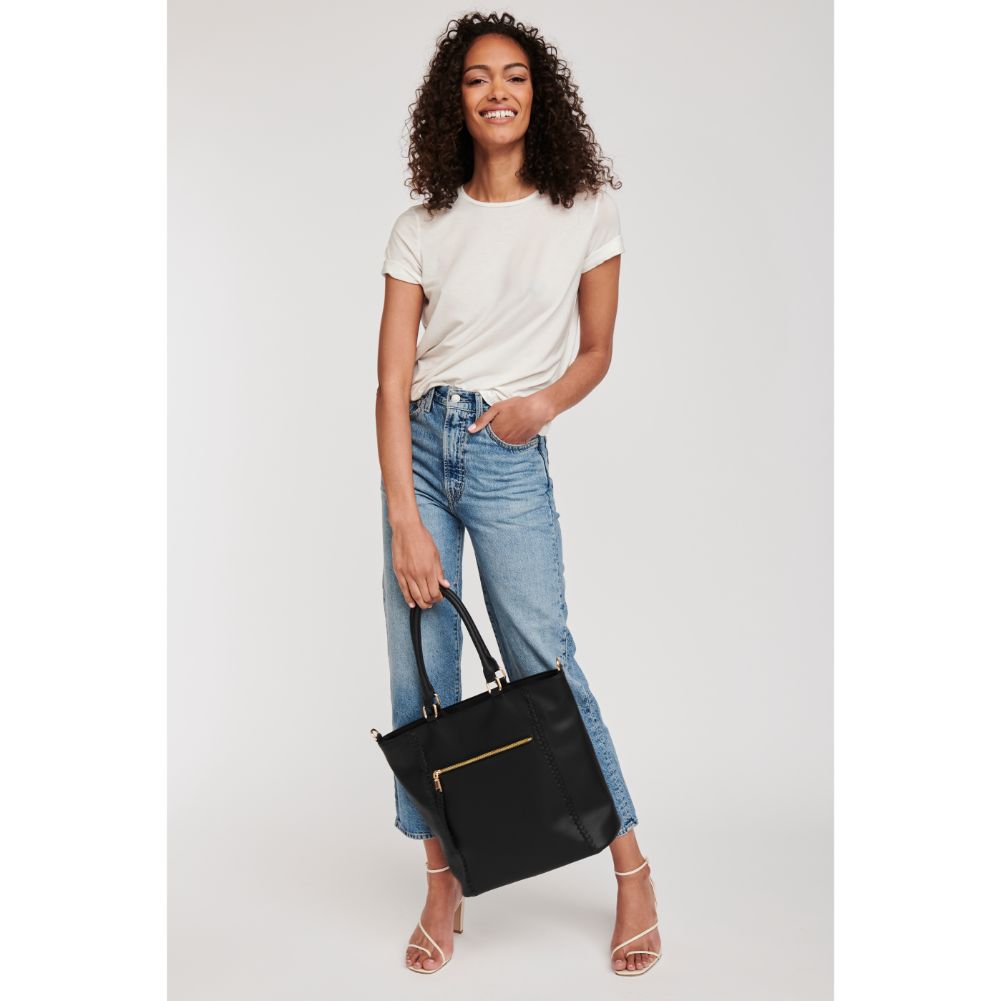 Woman wearing Black Moda Luxe Jenna Crossbody 842017127390 View 3 | Black