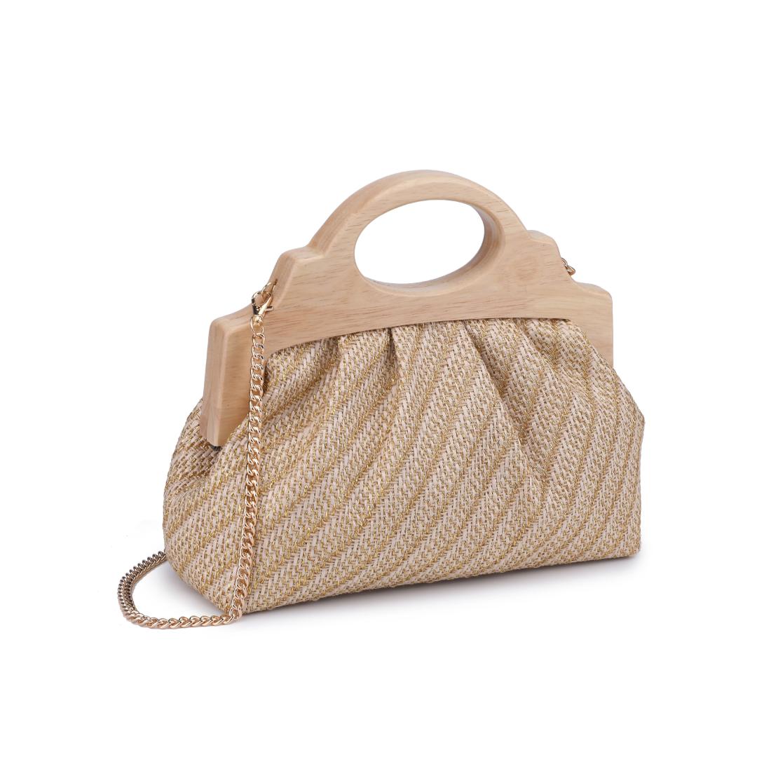 Woman wearing Natural Gold Moda Luxe Dorthy Crossbody 842017138334 View 6 | Natural Gold