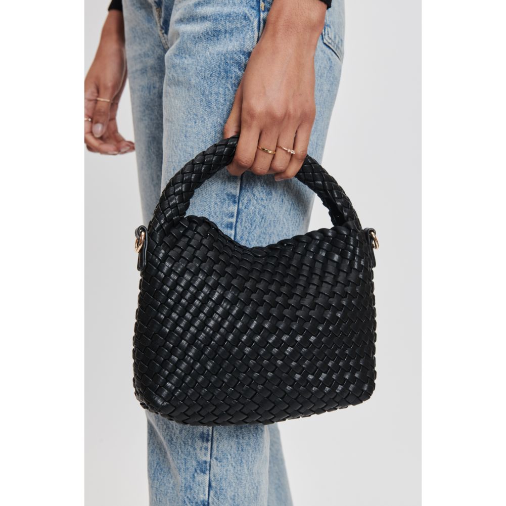 Woman wearing Black Moda Luxe Jessamine Crossbody 842017132189 View 4 | Black
