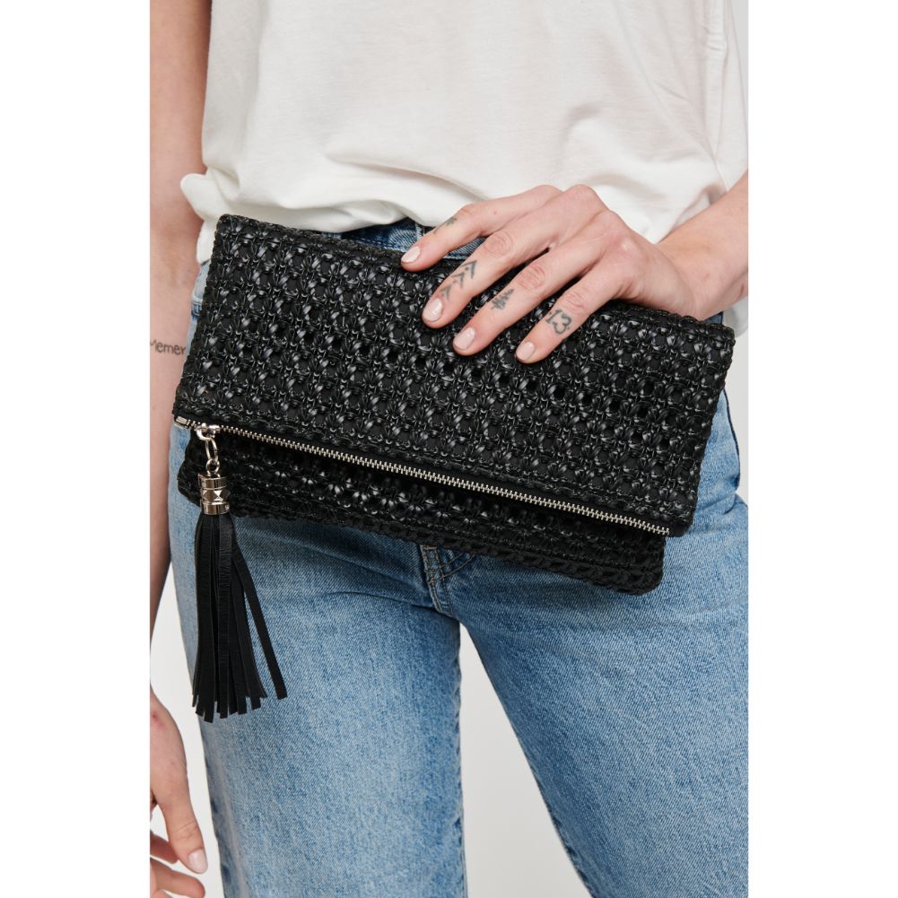 Woman wearing Black Moda Luxe Summer Crossbody 842017124900 View 3 | Black
