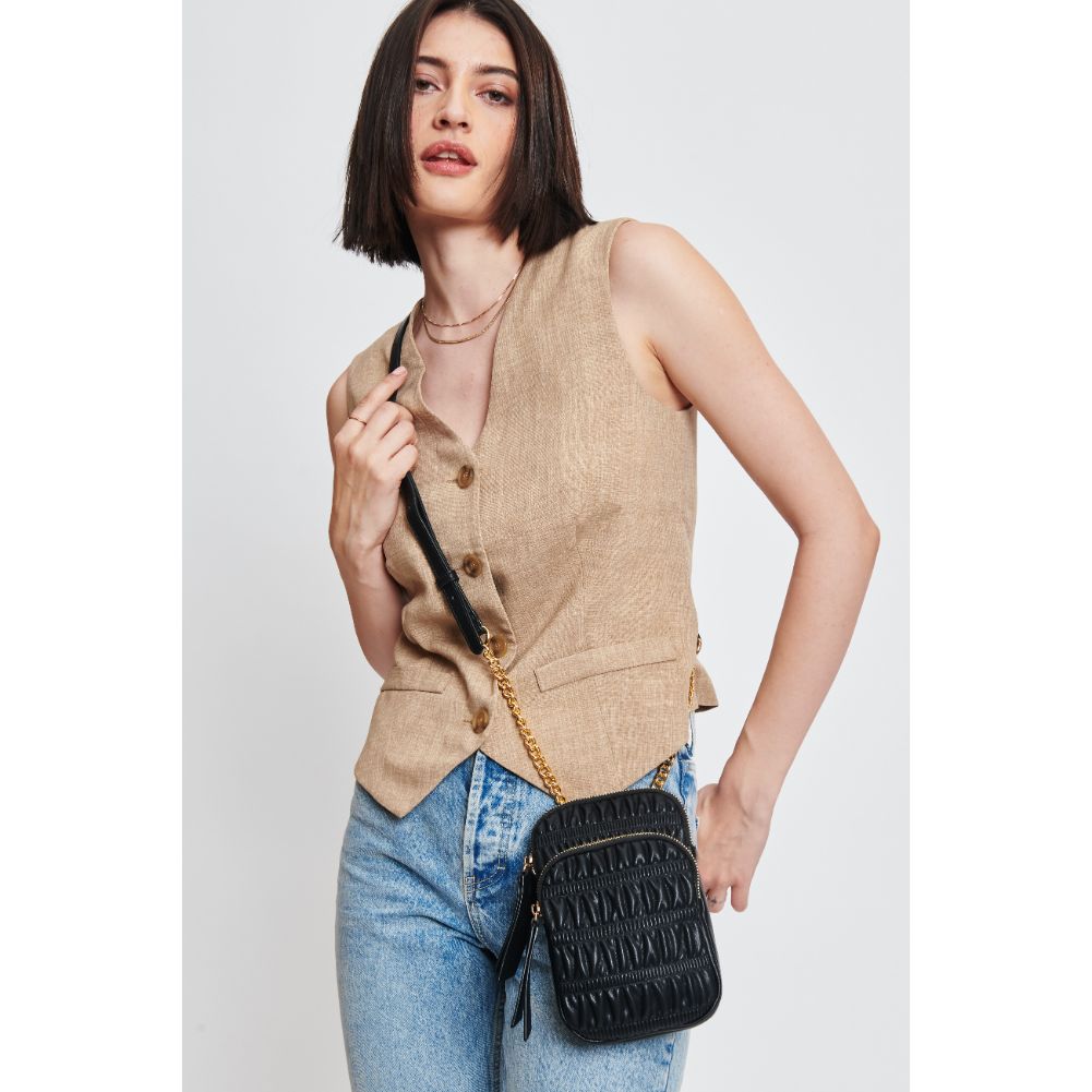 Woman wearing Black Moda Luxe Chantal Crossbody 842017131458 View 1 | Black
